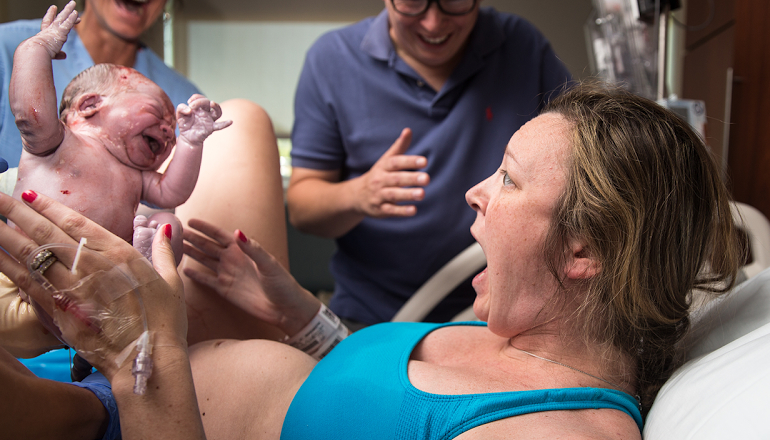 Mom Has Priceless Reaction After She Gives Birth to a Baby Boy