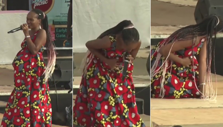 Heavily Pregnant Singer Goes into Labour While Performing On Stage