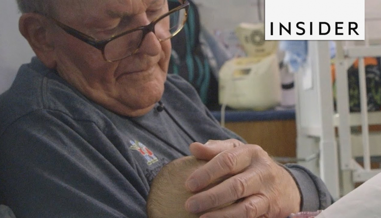 Grandpa Volunteers to Cuddle Babies