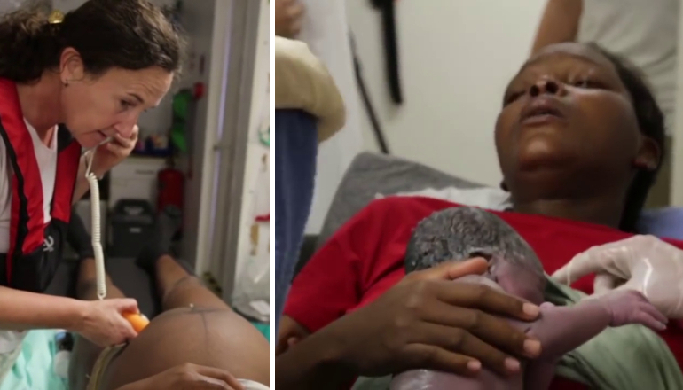 Pregnant Woman Gives Birth on Board Migrant Boat in the Mediterranean