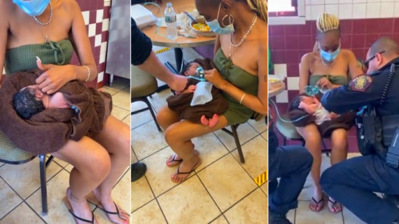 14-Year-Old Girl Gives Birth and Hands Baby to Customer at Restaurant 14-Year-Old Girl Gives Birth and Hands Baby to Customer at Restaurant