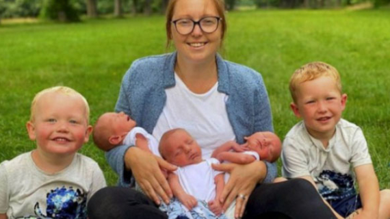 Couple In Shock After Give Birth Identical Triplets, Defying Odds Of Up To 200 Million To One