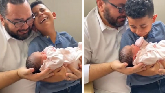 Dad And His Son Can’t Stop Crying Of Joy Over Newborn ‘Miracle Baby’