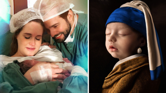 Dad Recreates Famous Paintings In The Cutest Newborn Photoshoot Of His Daughter