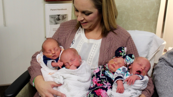 First Set of Quadruplets Born in Nebraska: Mom Spends 52 Days in Hospital Before Delivery