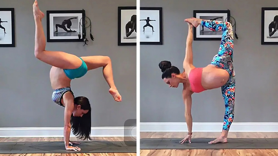 Heavily Pregnant Yoga Teacher Delivered Her Baby in 10 Minutes Thanks to Headstands