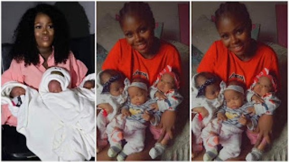 Joy as Lady Welcomes Triplets After 7 Years Of Waiting, This Is So Beautiful (Photos)