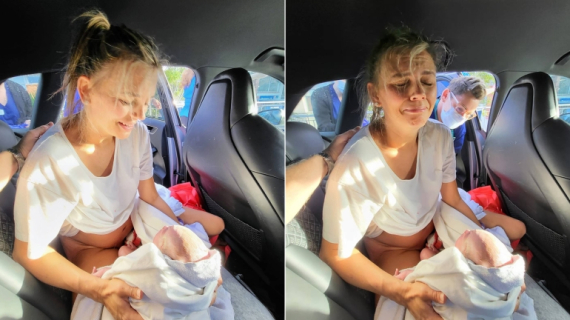 Mom Gives Birth in the Back Seat of Car: Baby Was Born Two Weeks Before His Due Date