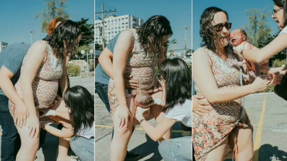 Woman Giving Birth in the Car Park: That Moments When the Baby is in a Hurry to Be Born