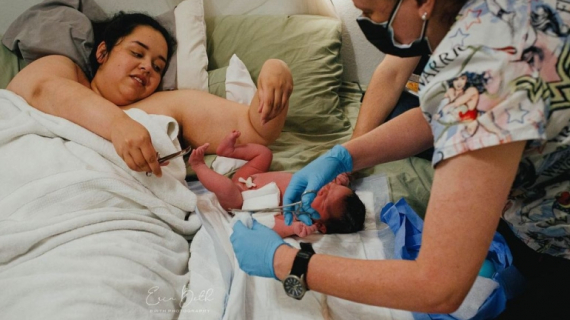 Mother Cutting the Umbilical Cord