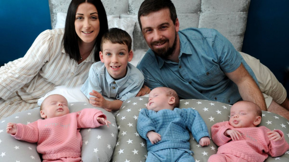 Mum's Life 'Flashed Before Her Eyes' as Family Doubled Overnight With Surprise Triplets