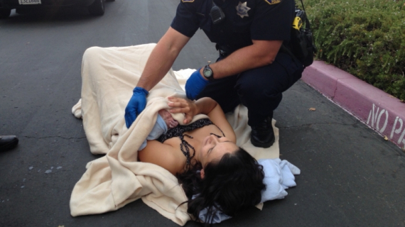 Police Officer Pulls Car Over, Then Delivers A Woman's Baby