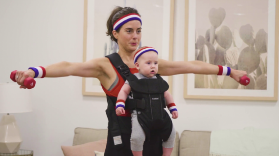 Postnatal Workouts: Mom and Baby Workout Using a Carrier