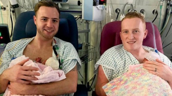 The Adorable Moment Premature Twins Cuddle Each Other Just After Being Born