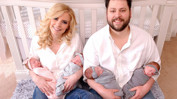 The Happy Parents Take Home Two Sets Of Identical Twin Girls After 8 Years Of Waiting