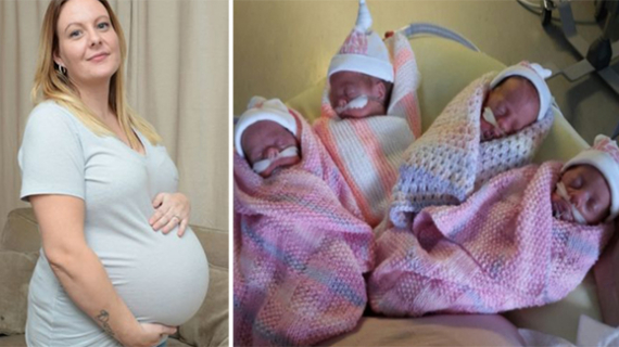 The Shocked Pair Have Ended Up 70 Million-To-One Winners, With Two Identical Sets Of Twins 