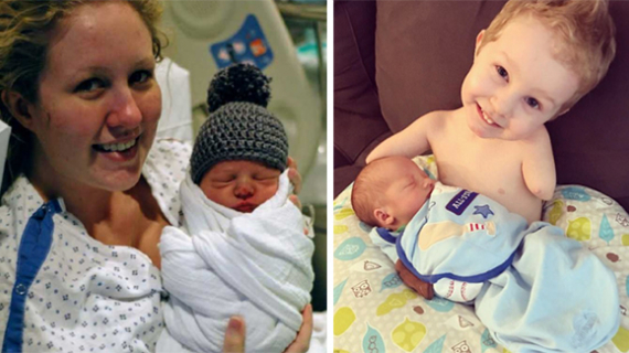 Toddler With No Hands Or Legs Gives Crying Baby Brother His Dummy