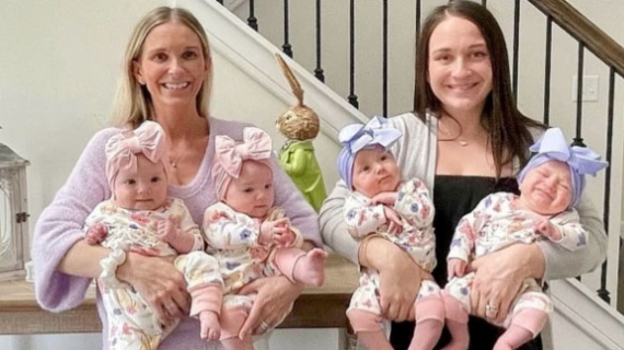Two Sisters Give Birth To Identical Twin Girls Within Three Months Of Each Other