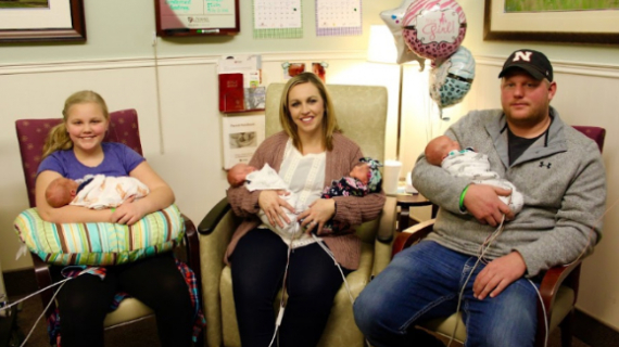 Welcome First Set of Quadruplets Born in Nebraska Come Home