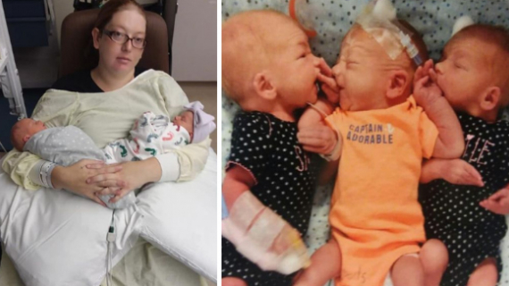 Woman Thought She Had Kidney Stones But Gives Birth To Triplets Instead