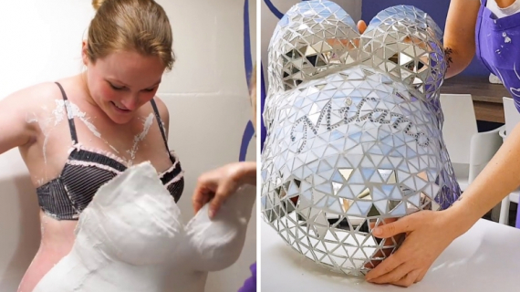 An Artist Creates Blinged Out Belly Casts for Expecting Moms