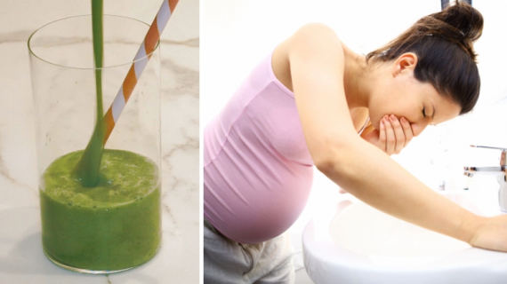 Beat Morning Sickness with this Green Ginger Peach Smoothie