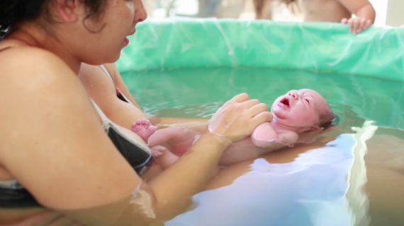 Home Water Birth and Surprise Gender