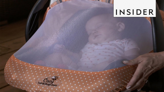 Cover Protects Babies from Bugs and Sunburn