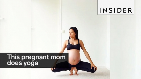 This fit mom beautifully documented her pregnancy using yoga