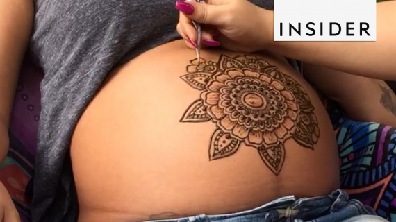 Pregnancy Henna Belly Art