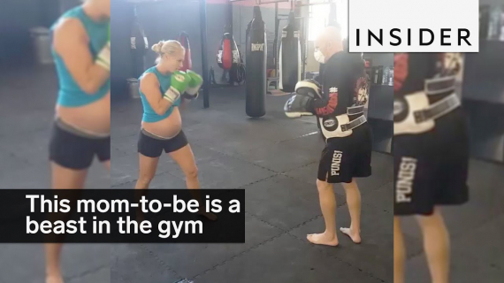 This mom-to-be is an absolute beast in the gym