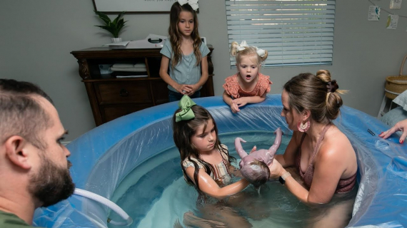 Unassisted Home Water Birth Baby 