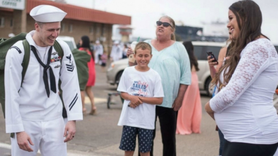 Military Wife Surprises Husband with 6 Month Secret Baby Bump