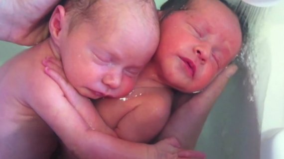 Newborn Twins Think They're Still In The Womb