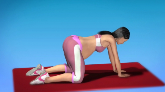 Pregnancy Exercise for Back Pain - Back Stretch