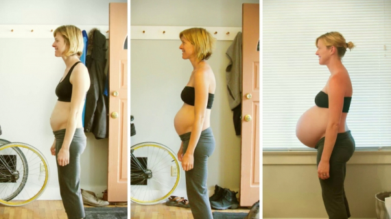 Pregnancy Time-Lapse (41.5 Weeks in 200 Photos)