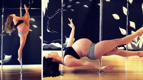 Pregnant Woman Pole Dances During Third Trimester